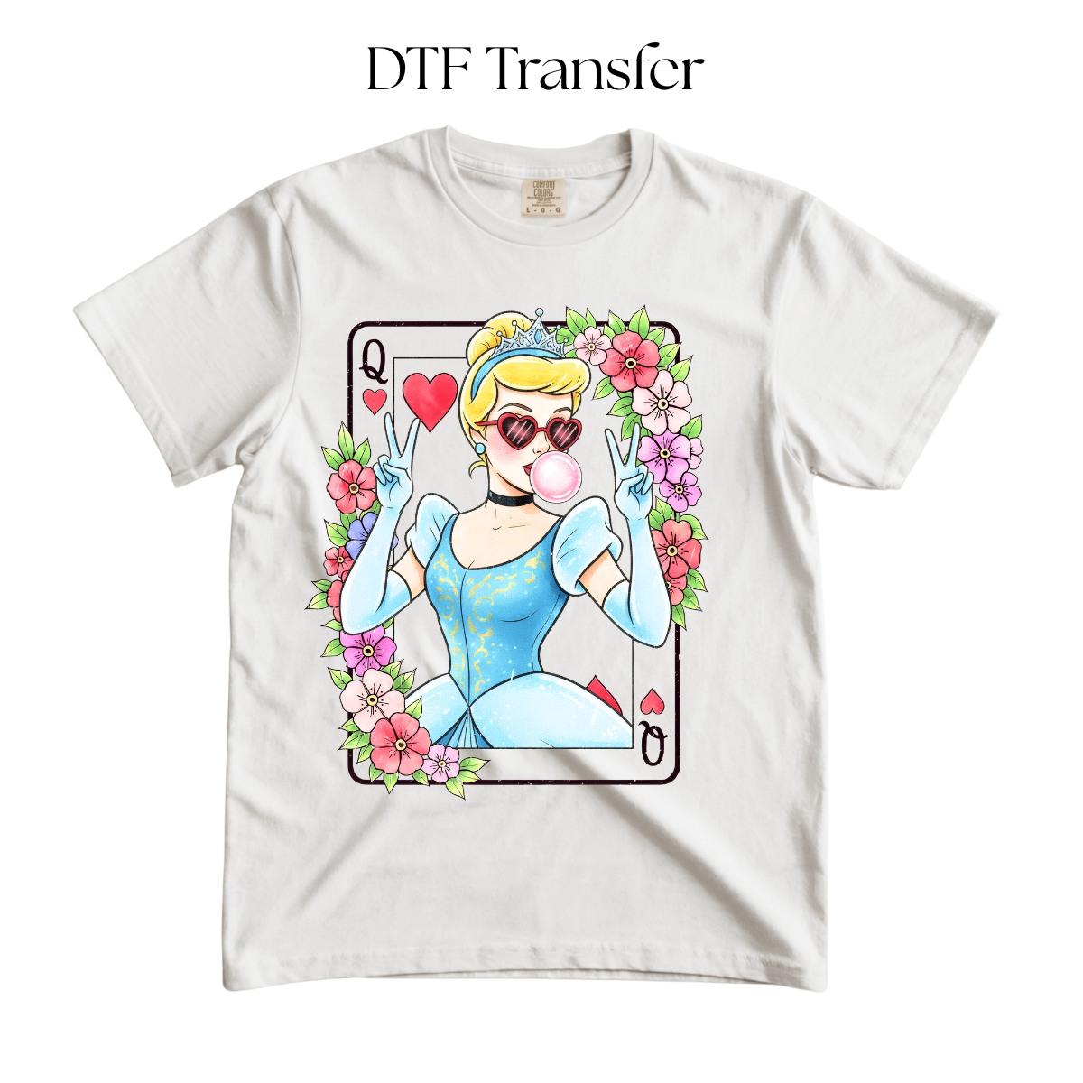Shoe Princess Card DTF TRANSFER