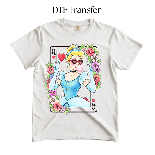 Shoe Princess Card DTF TRANSFER