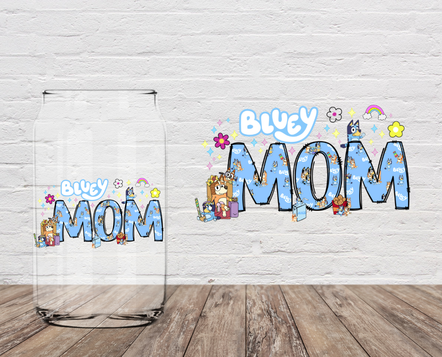 Blue Mom 4" UV DTF