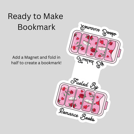 Fueled By Romance Books Magnetic Bookmark DIY