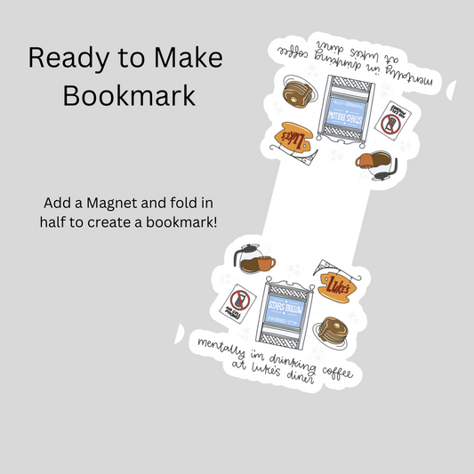 Mentally Drinking Coffee Magnetic Bookmark DIY