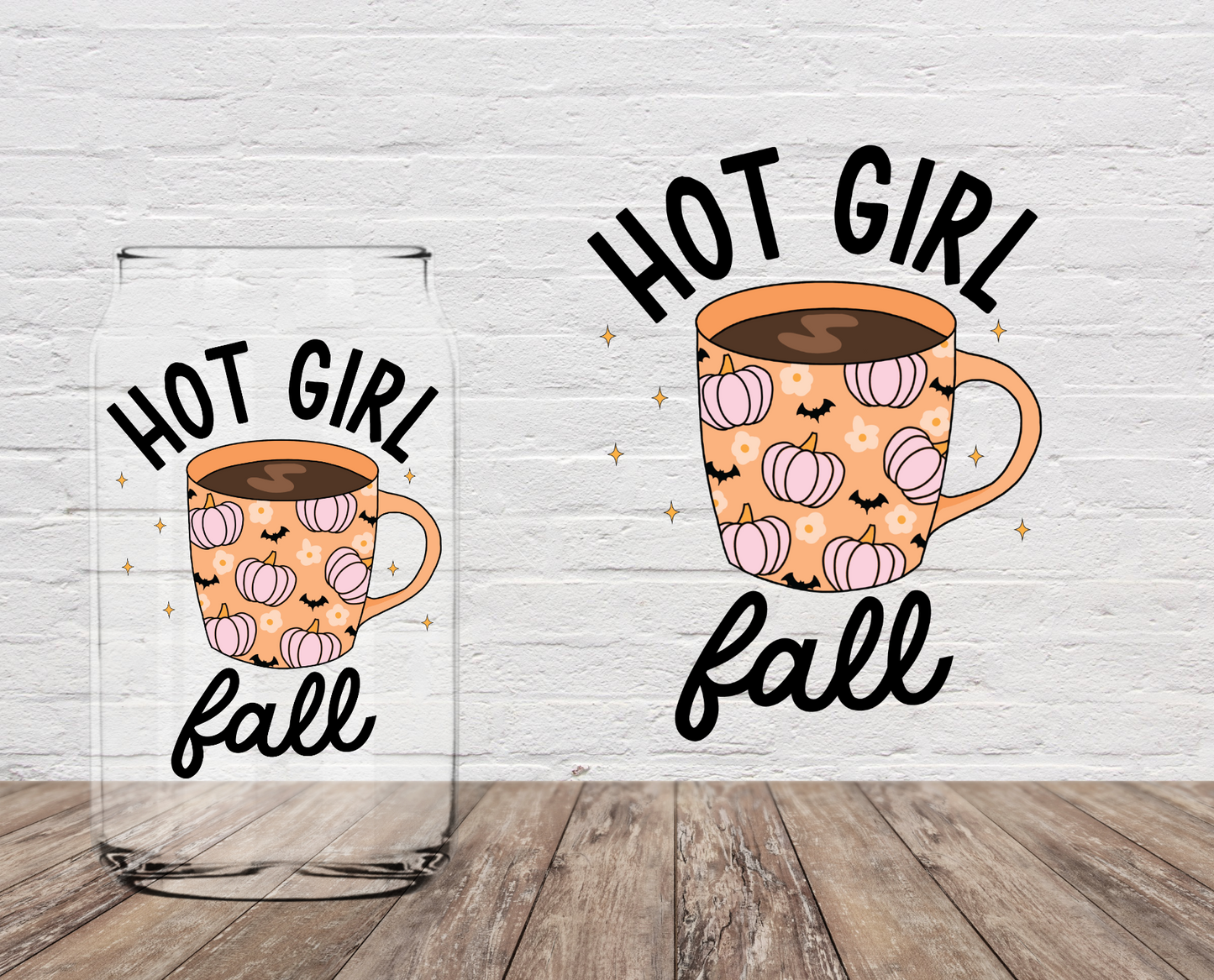 Hot Girl Fall 4" UV DTF