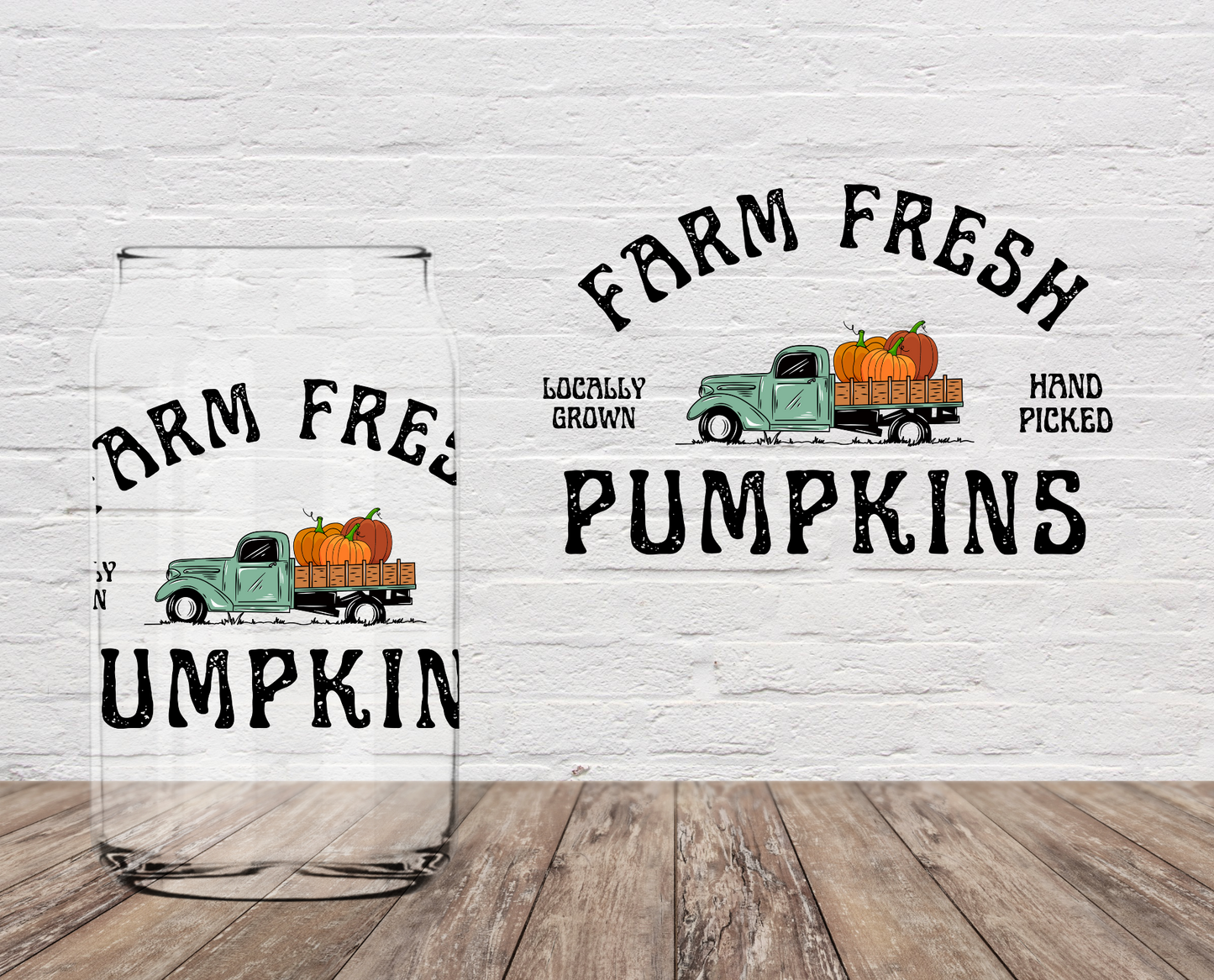 Farm Fresh Pumpkins 4" UV DTF