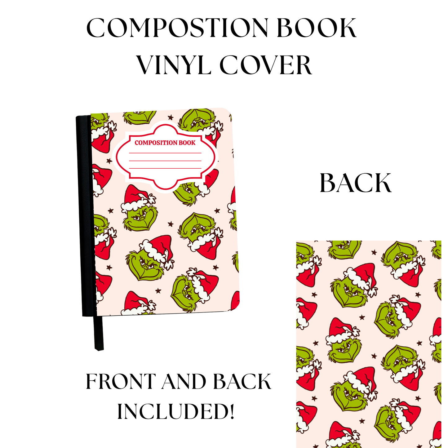 Green Monster Composition Notebook Vinyl Cover