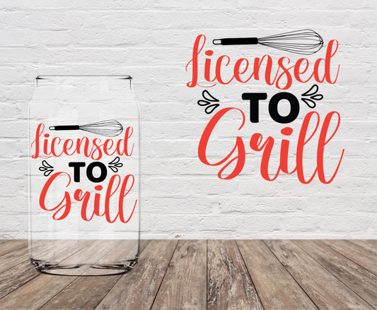 Licensed To Grill 4" UV DTF