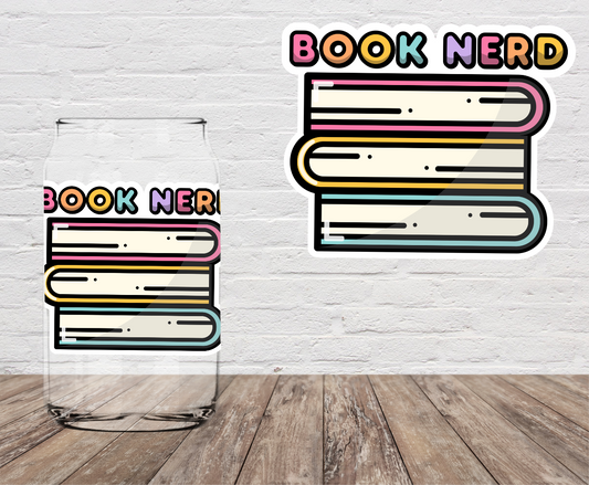 Book Nerd 4" UV DTF DOUBLE SIDED