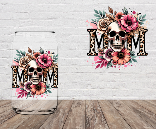 Skeleton Mom 4" UV DTF DOUBLE SIDED