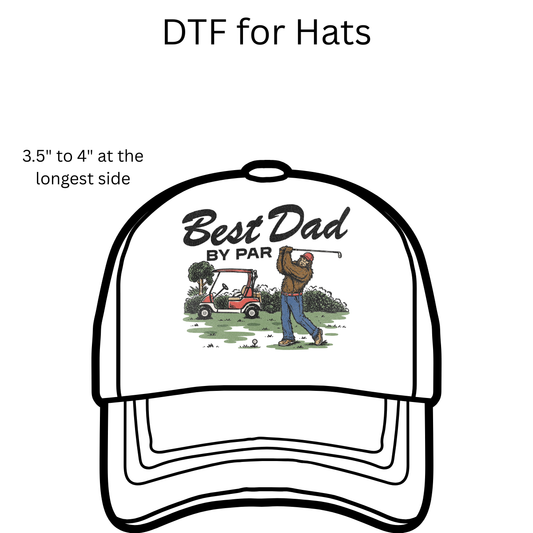 Best Dad By Par DTF Transfers