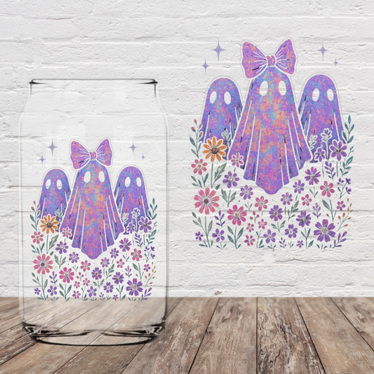Purple Ghosties 4" UV DTF (Print to order)