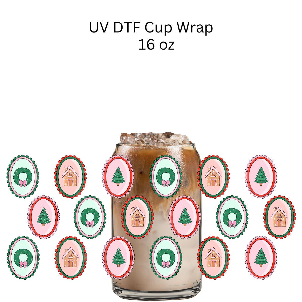 Christmas Frames UV DTF Cup Wrap