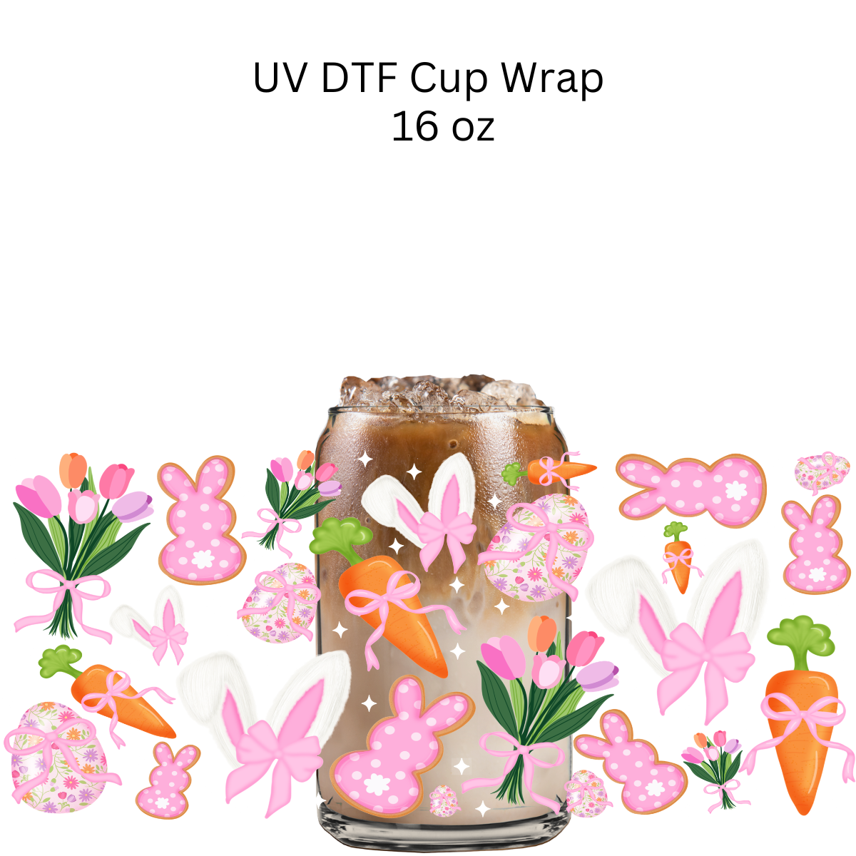Pink Easter Things UV DTF Cup Wrap