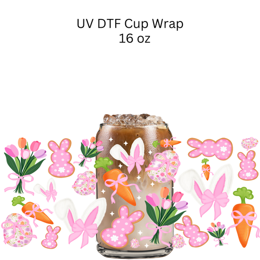 Pink Easter Things UV DTF Cup Wrap