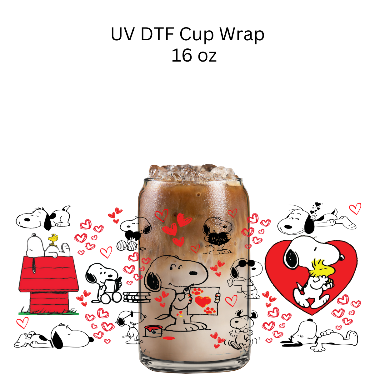 Snoop Heart UV DTF Cup Wrap