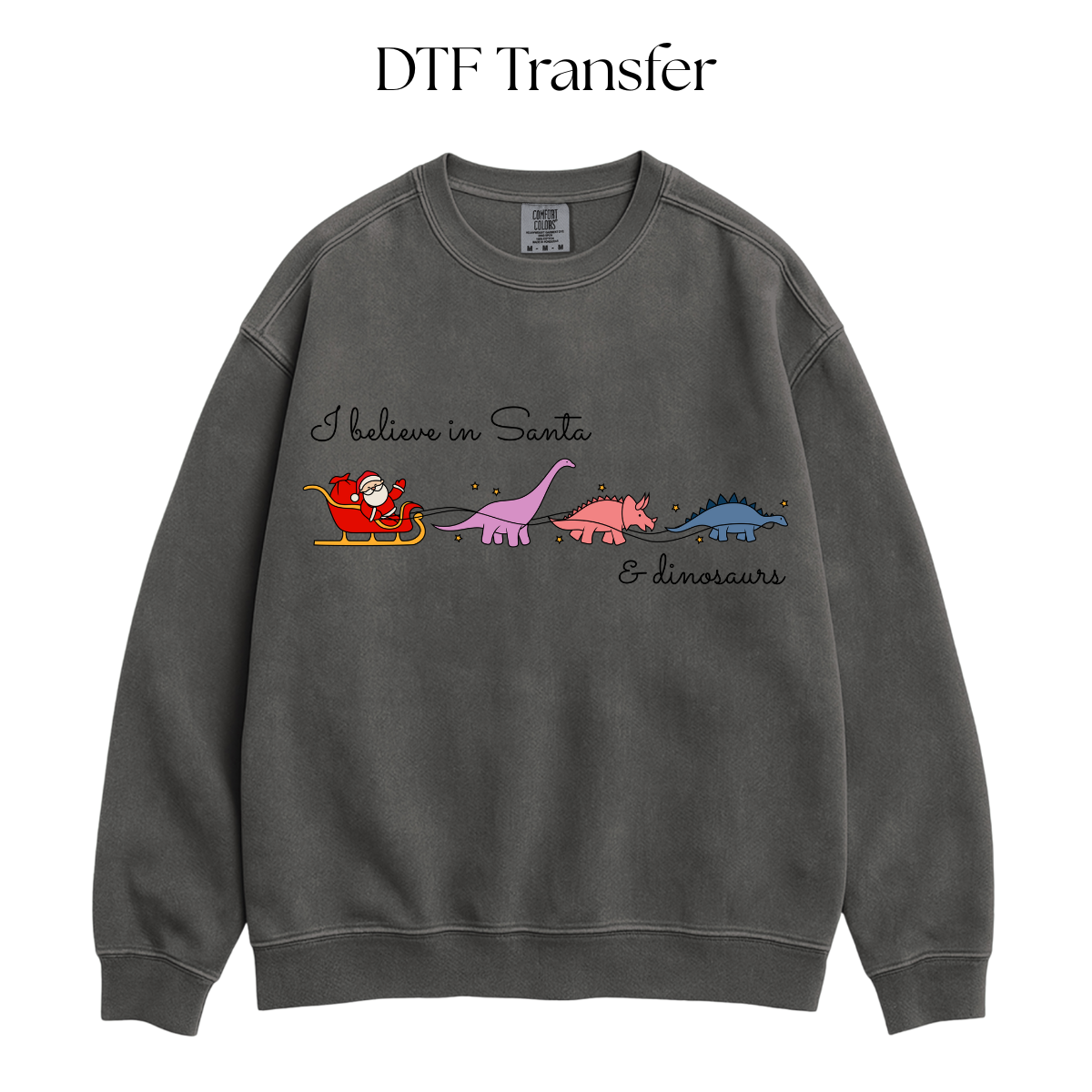I believe in Santa and Dinosaurs DTF Transfer