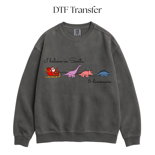 I believe in Santa and Dinosaurs DTF Transfer