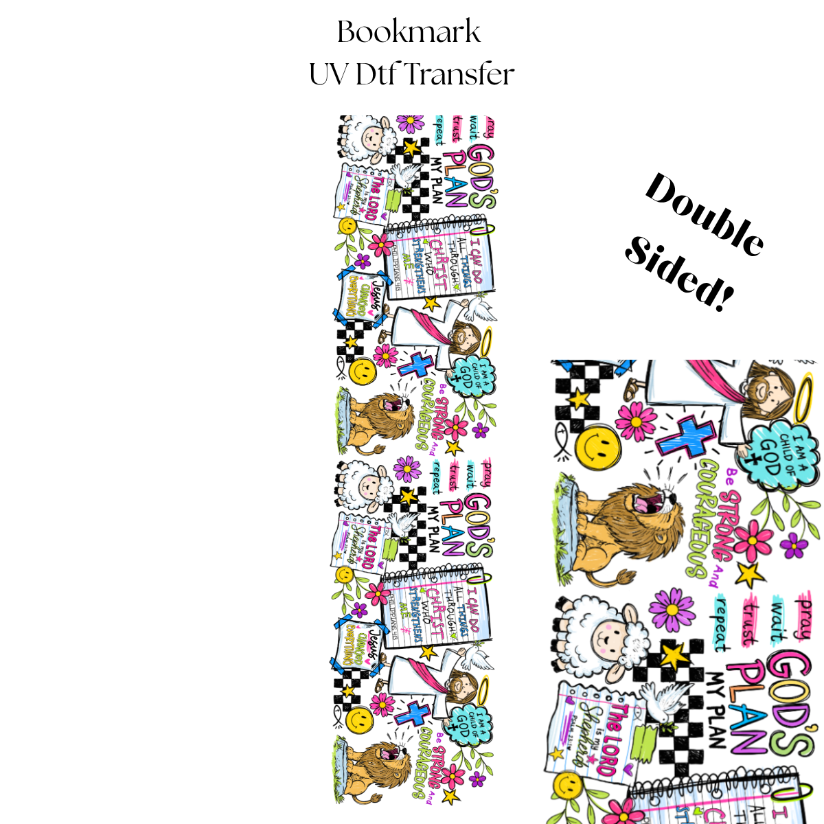 God’s Plan UV DTF Bookmark Transfer