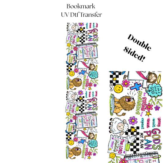 God’s Plan UV DTF Bookmark Transfer