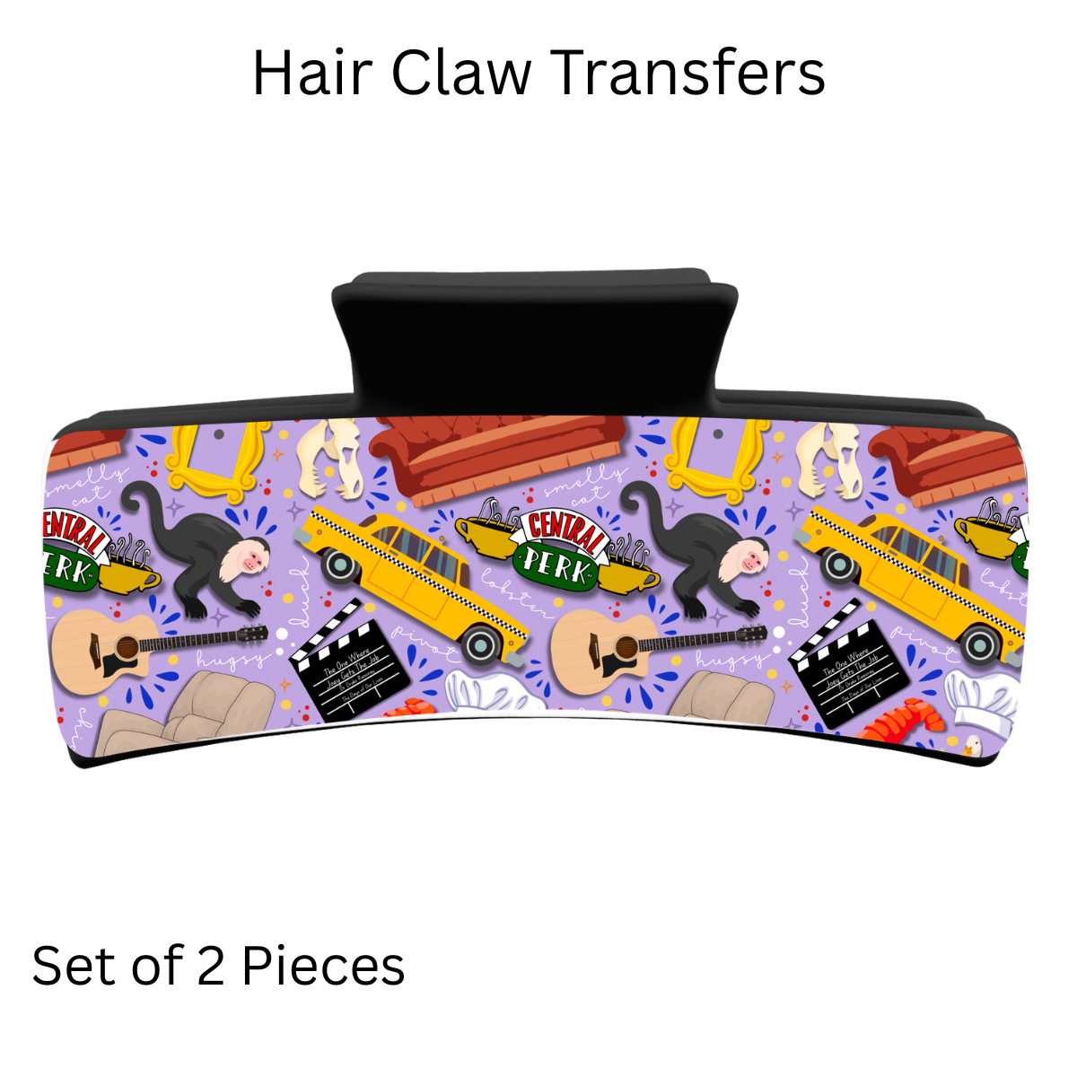 Central Things UV DTF Transfer for 4” Claw Clip (Set of 2)