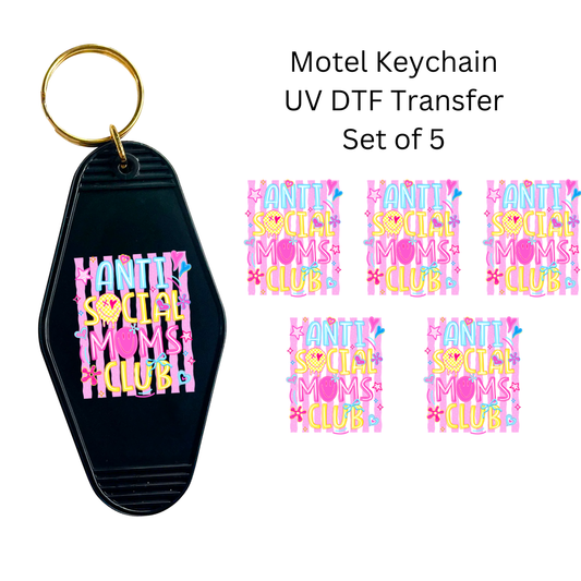 Anti Social Mom’s Club Set of 5 Keychain Transfers