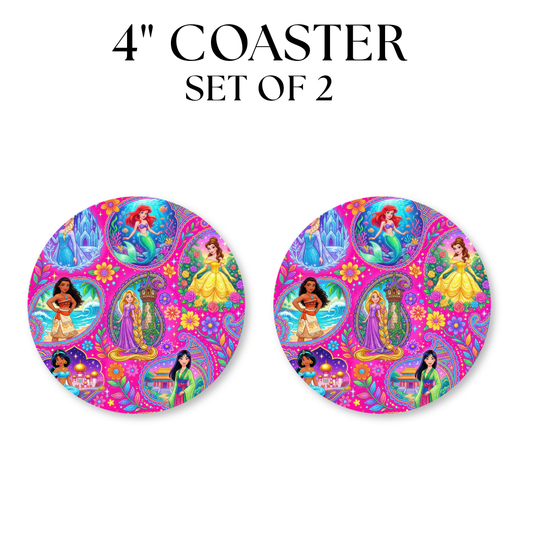 Princess UV DTF Coaster 4"