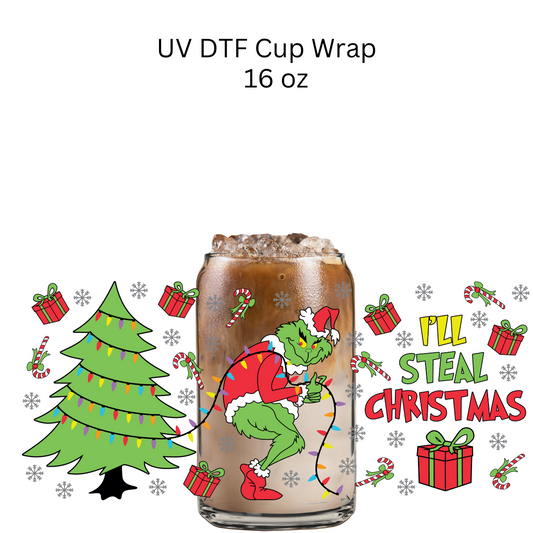 I'll Steal Christmas UV DTF Cup Wrap