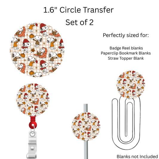 Fall Snoop  1.6” UV DTF Transfer Set of 2