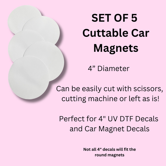 Blank Magnet Sheet Circle (Set of 5)