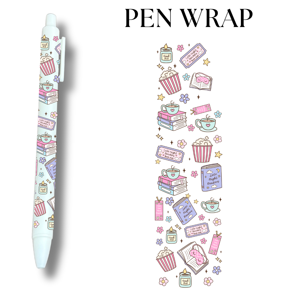 Late Night Reader DTF Wrap For Ballpoint Pen