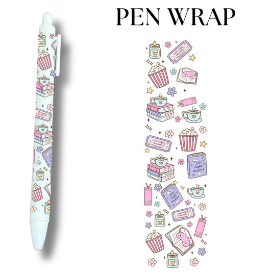 Late Night Reader DTF Wrap For Ballpoint Pen