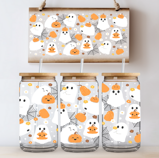 Ghost Pumpkins UV DTF Cup Wrap