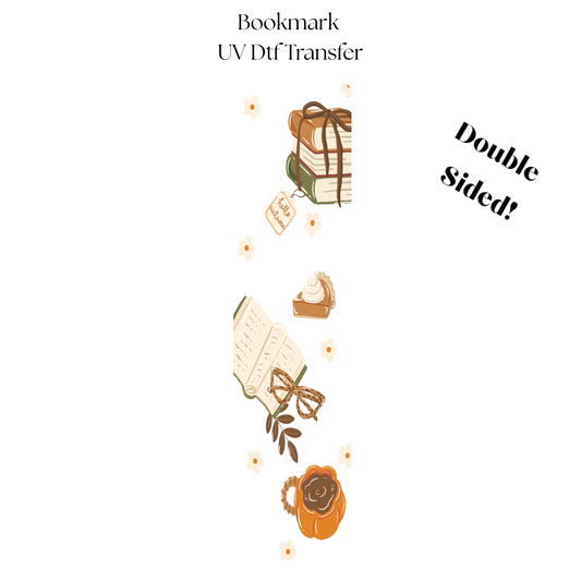 Hello Autumn Books UV DTF Bookmark Transfer