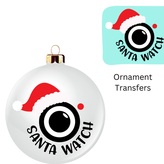 Santa Watch Ornament Transfer UV DTF