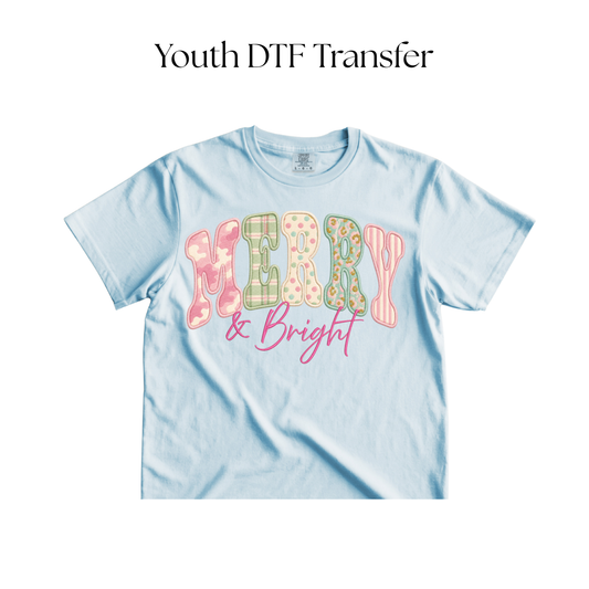 YOUTH Merry and Bright DTF Transfer