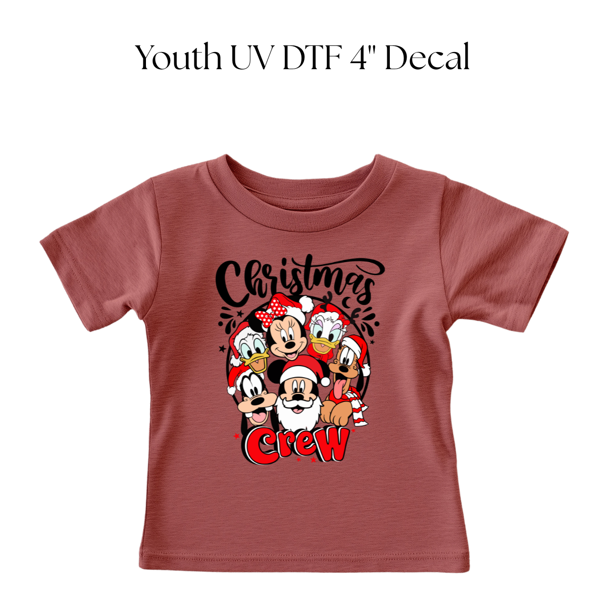 YOUTH Mouse Christmas Crew DTF Transfer