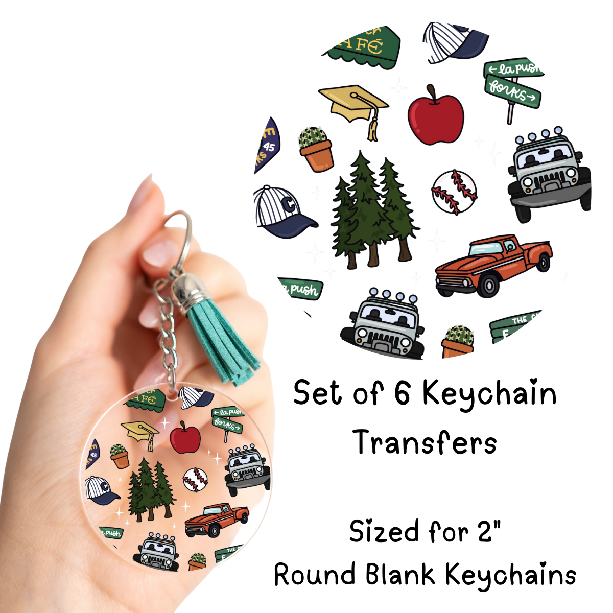 Washington Round Keychain Transfers