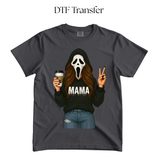 Brunette Scream Mama DTF Transfer