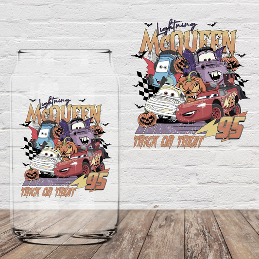 Red Car Trick or Treat 4" UV DTF (Print to Order)