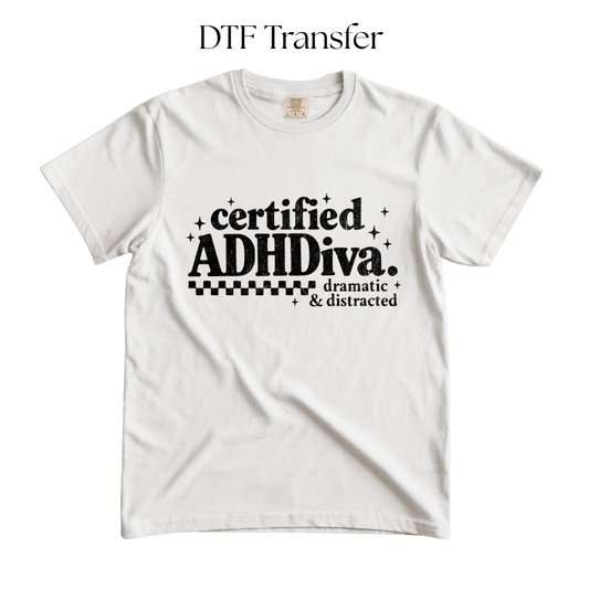 ADHDiva Single Color DTF Transfer