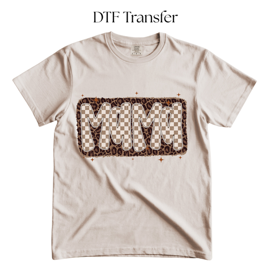 Cheetah Checkered Mama DTF Transfer