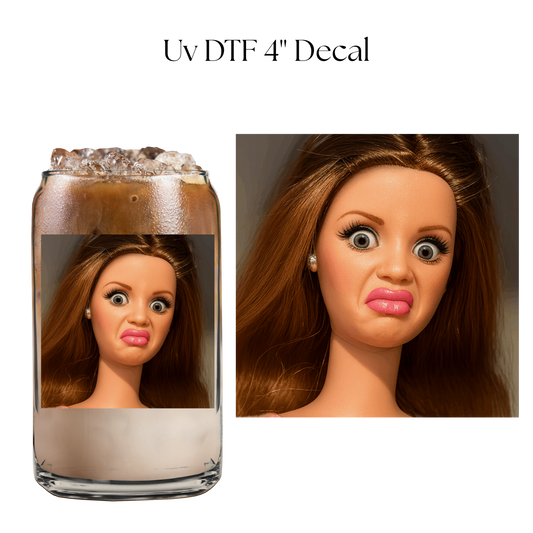 Disgusted Face Girl 4” UV DTF Decal
