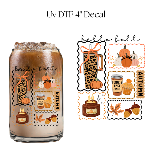 Hello Fall 4” UV DTF Decal