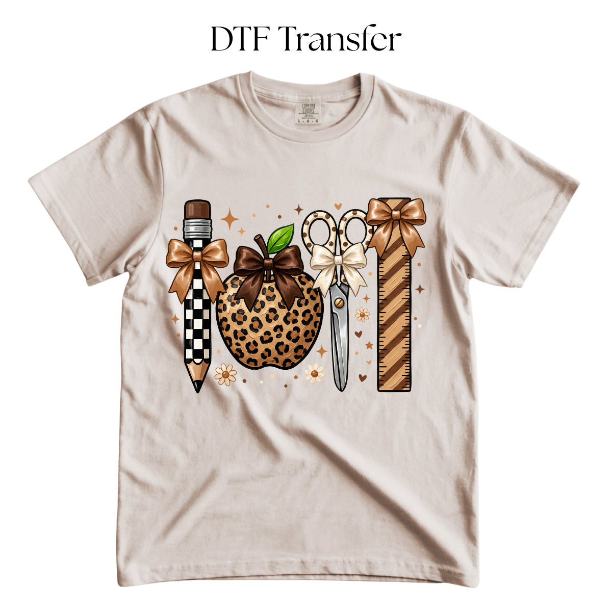Leopard Apple DTF Transfer