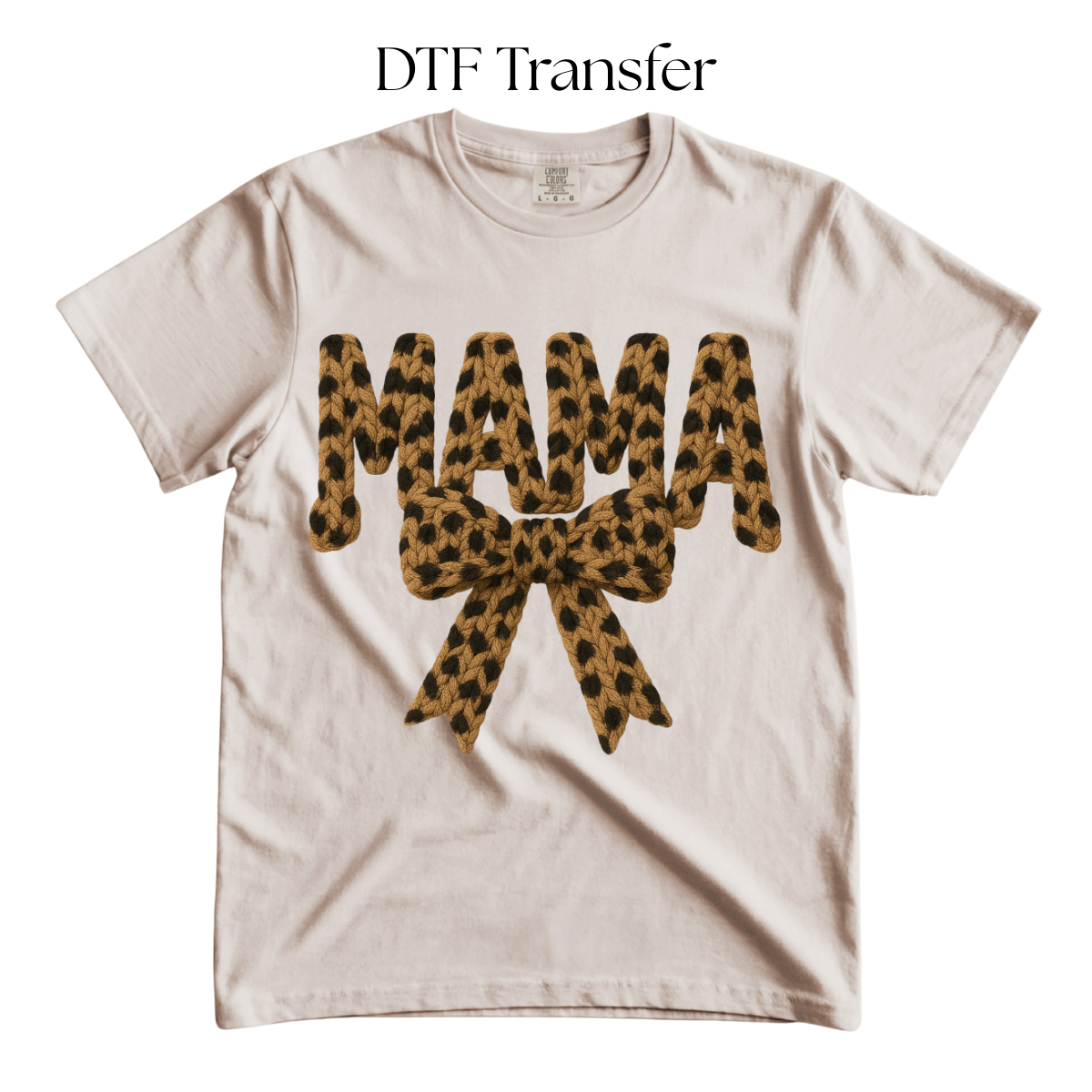 Cheetah Mama Bow DTF Transfer