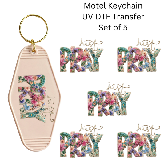 Just Pray Set of 5 Keychain Transfers