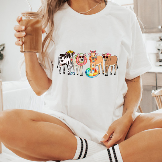 Summer Cows Dtf Transfer