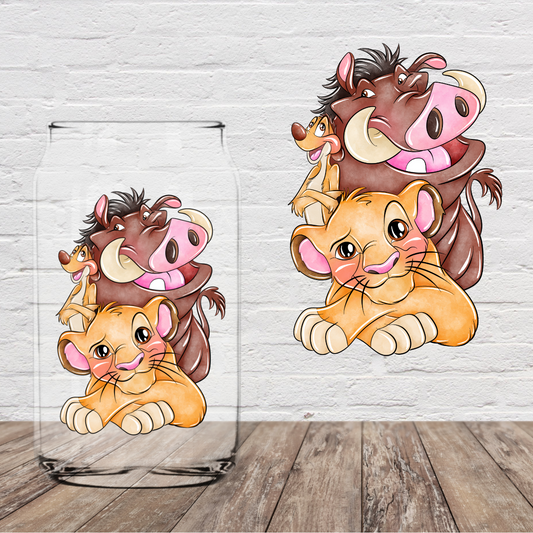 Lion and Friends 4" UV DTF