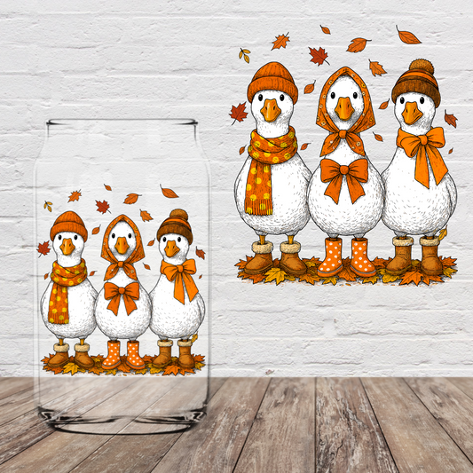 Fall Ducks 4" UV DTF