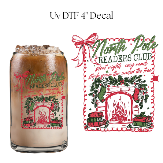 North Pole Readers Club 4” UV DTF Decal