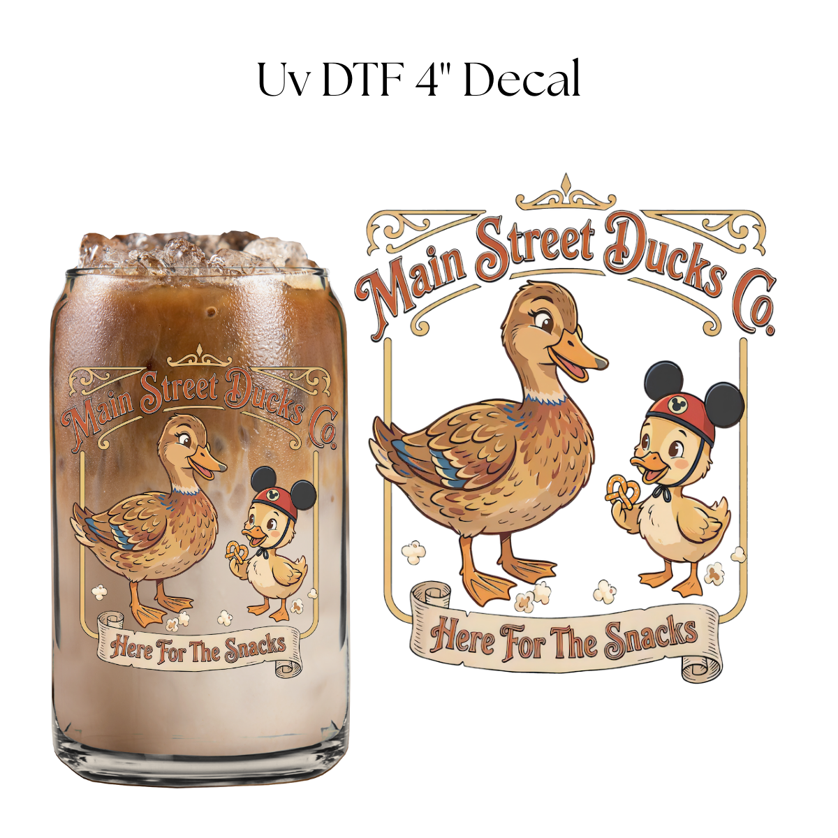 Main Ducks  4” UV DTF Decal