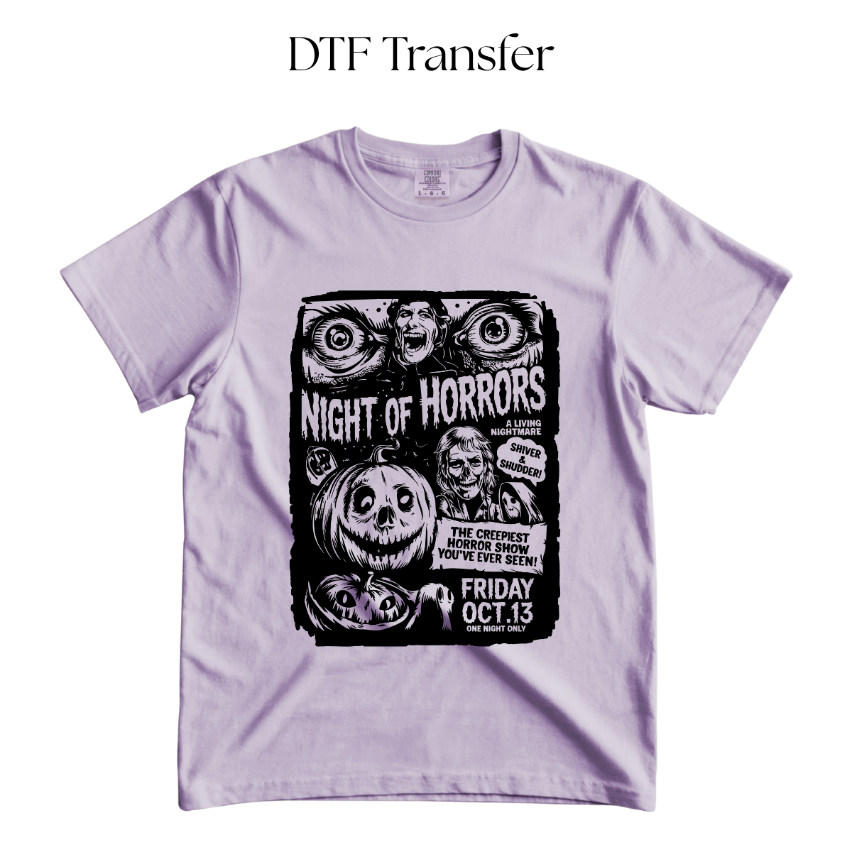 Night of Horrors Single Color DTF Transfer